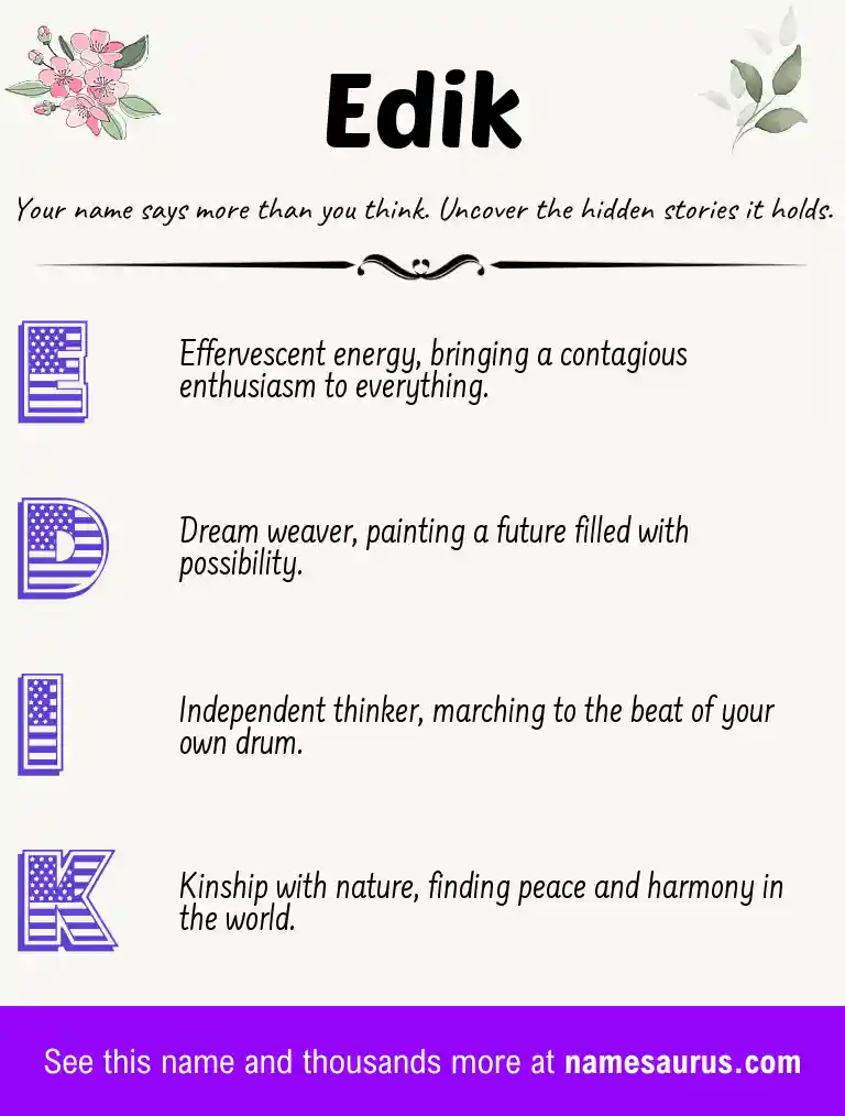 Acrostic poem about Edik.