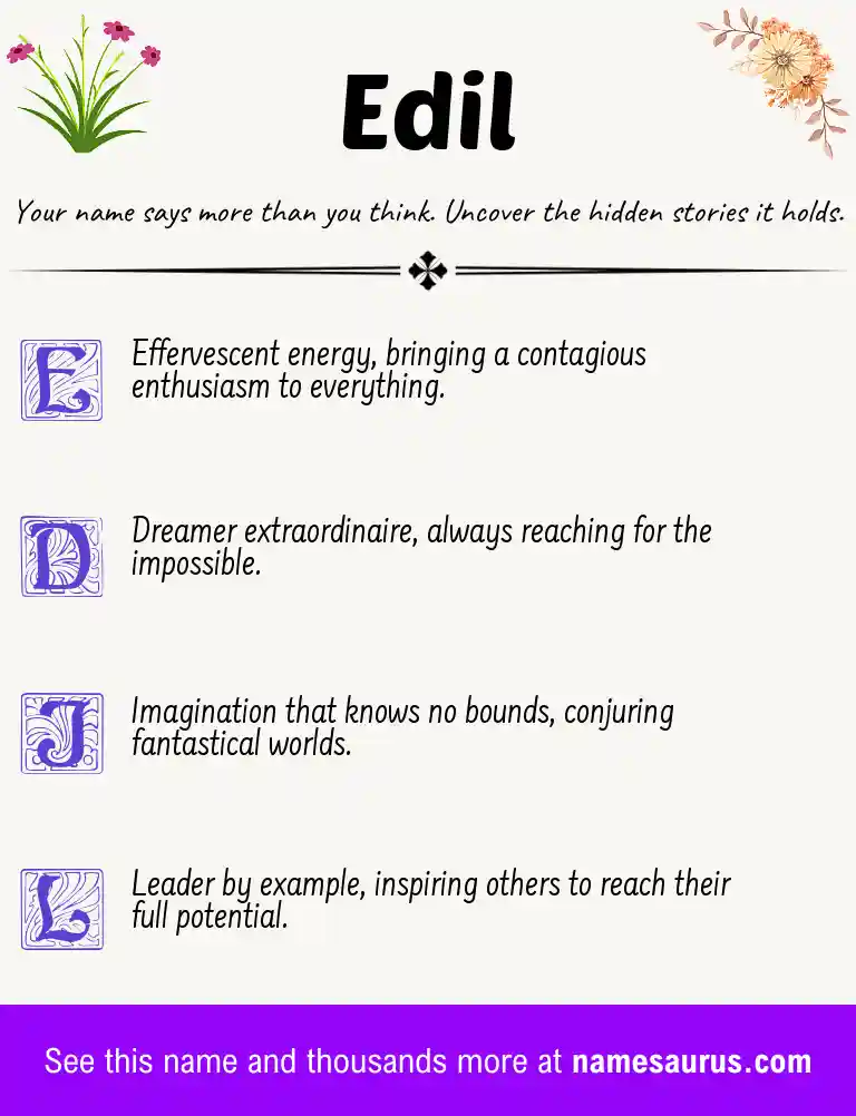 Acrostic poem about Edil.