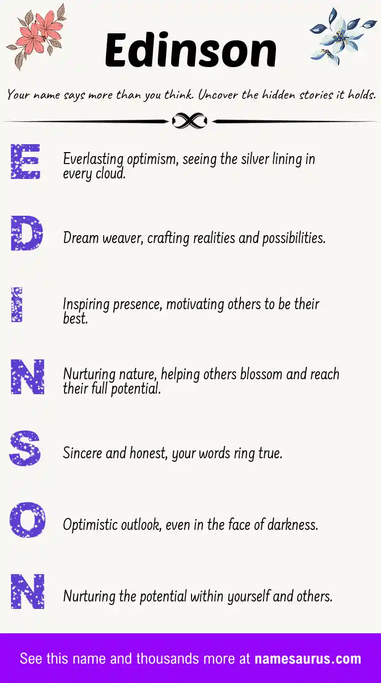 Acrostic poem about Edinson.