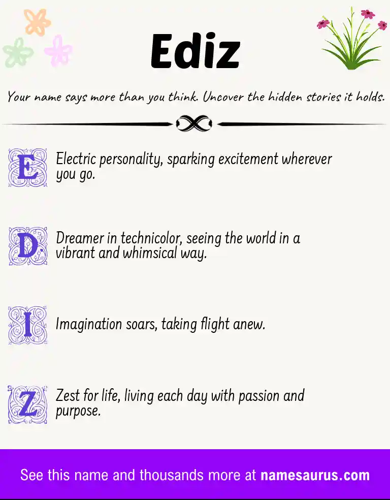 Acrostic poem about Ediz.