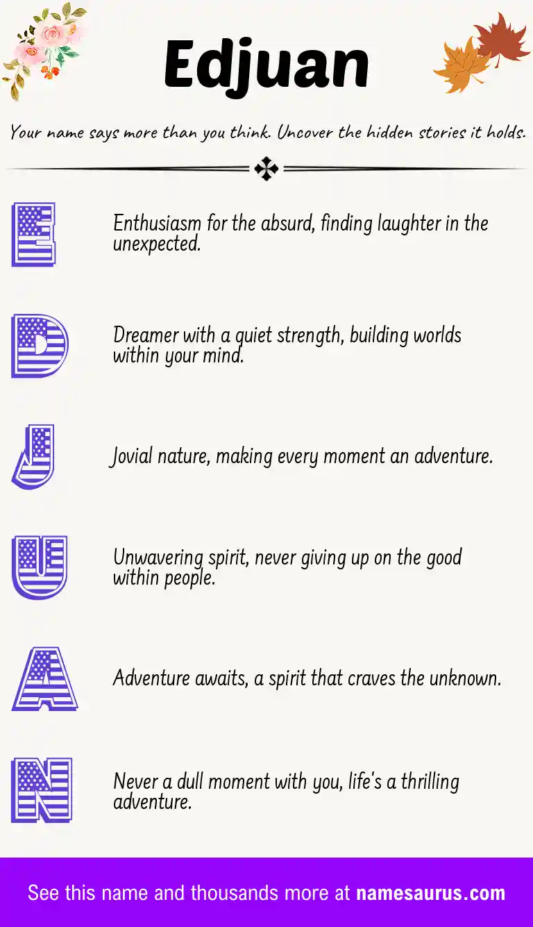 Acrostic poem about Edjuan.