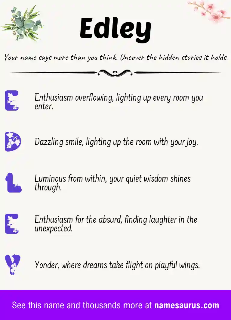 Acrostic poem about Edley.