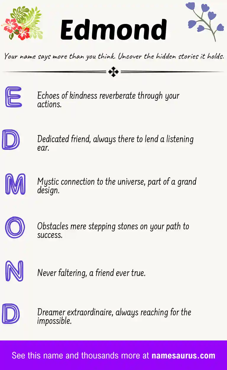 Acrostic poem about Edmond.