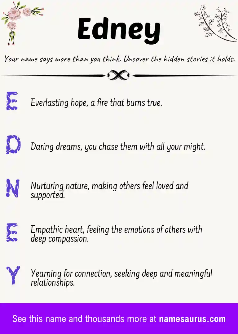 Acrostic poem about Edney.