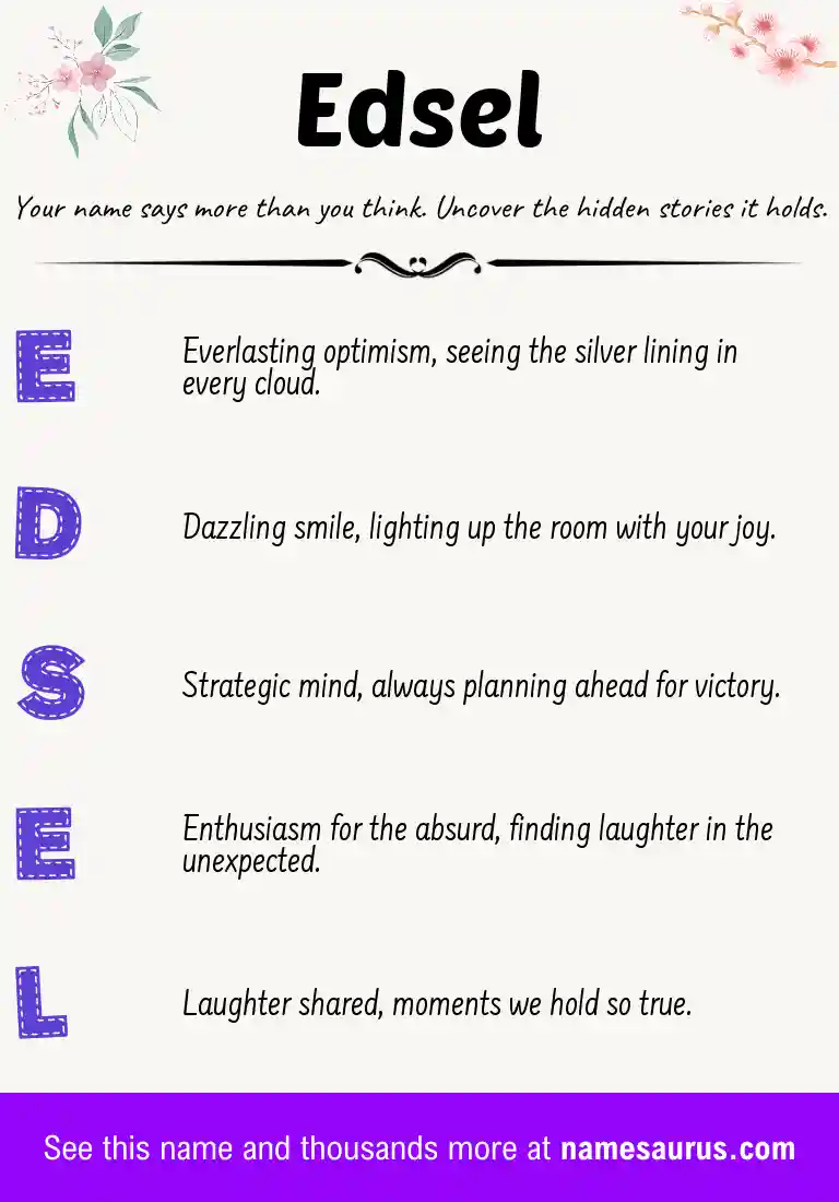 Acrostic poem about Edsel.