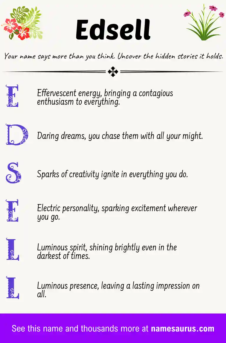 Acrostic poem about Edsell.