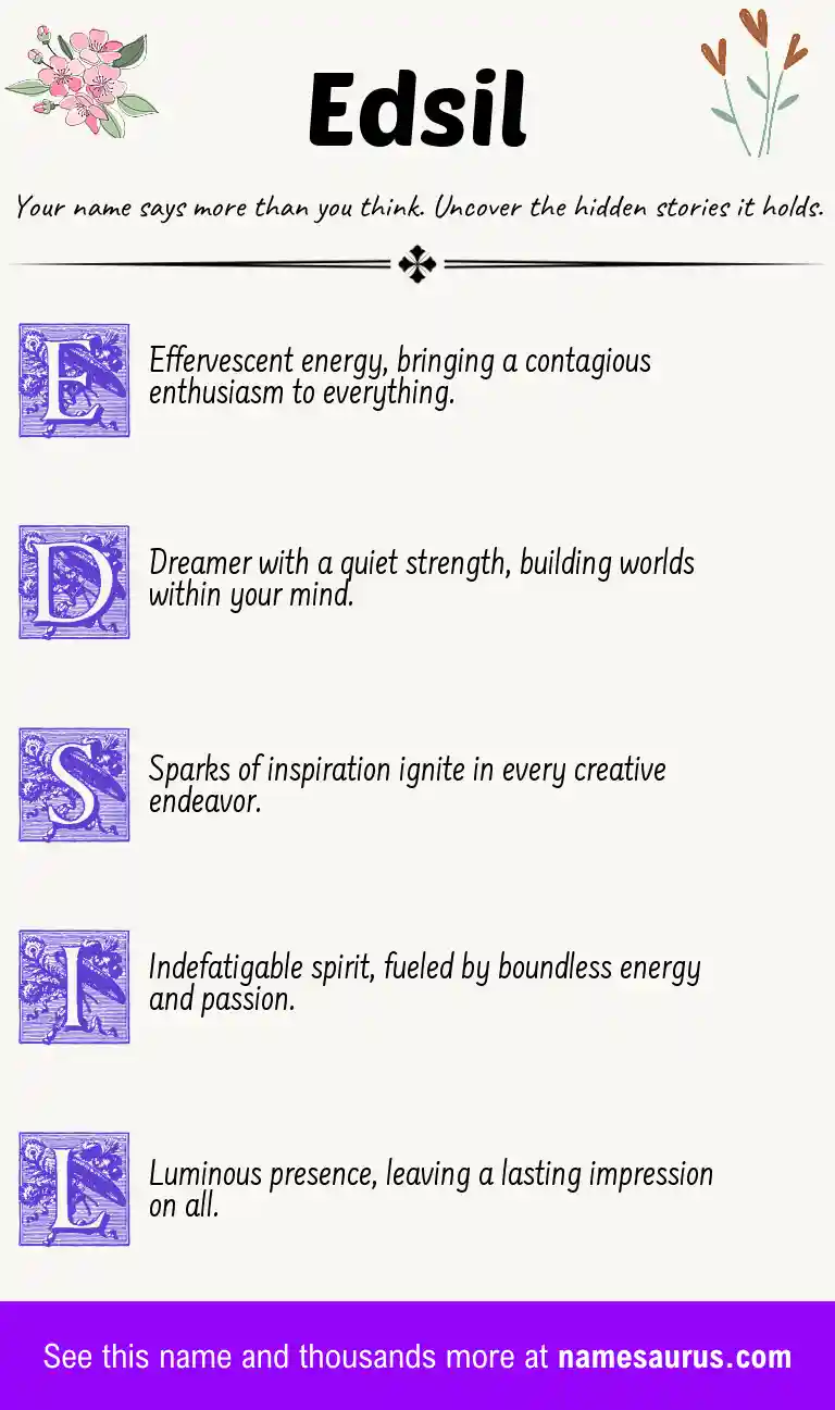 Acrostic poem about Edsil.