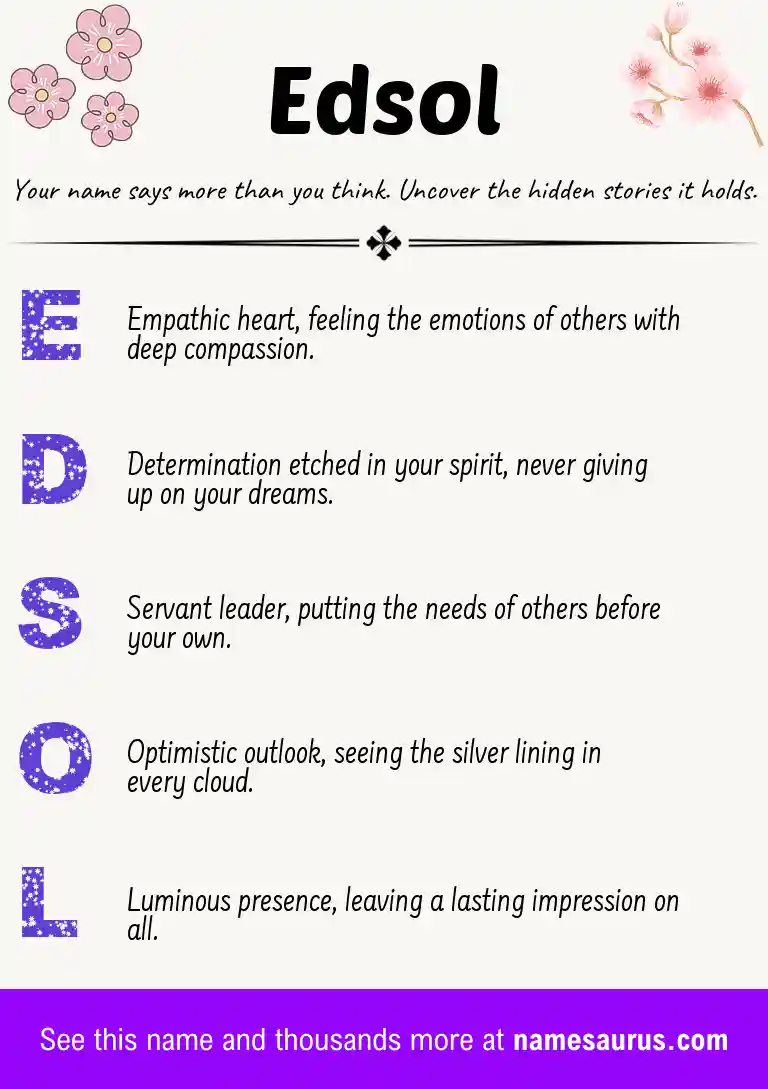 Acrostic poem about Edsol.
