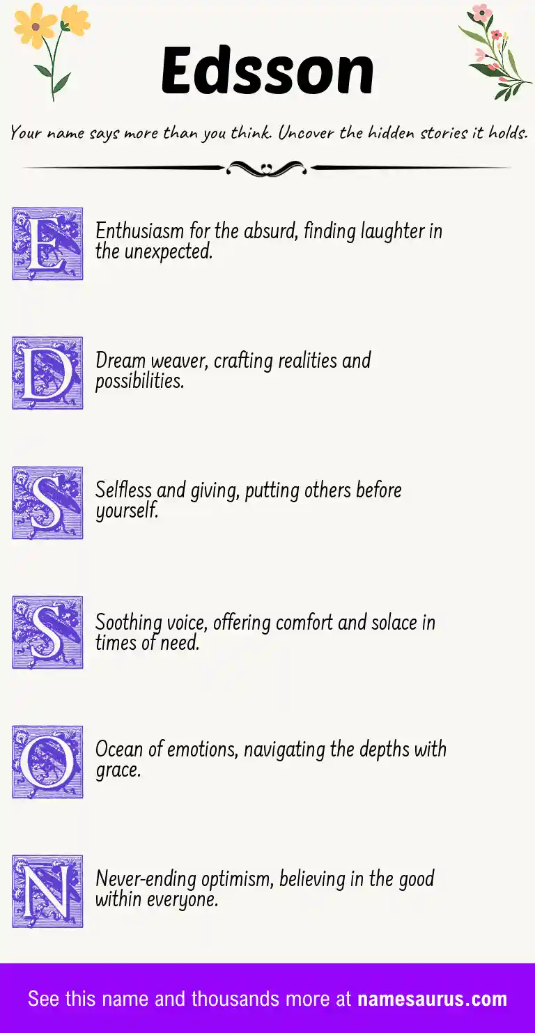 Acrostic poem about Edsson.