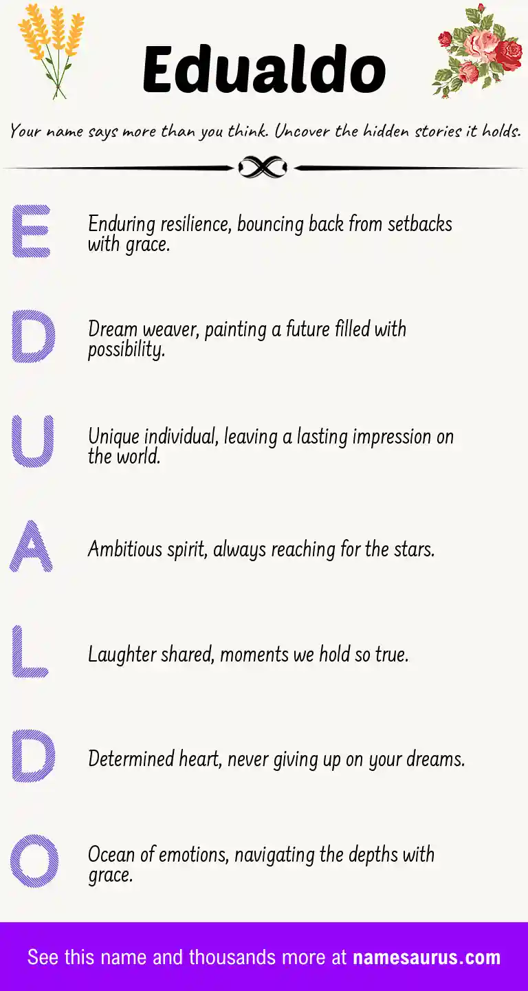 Acrostic poem about Edualdo.