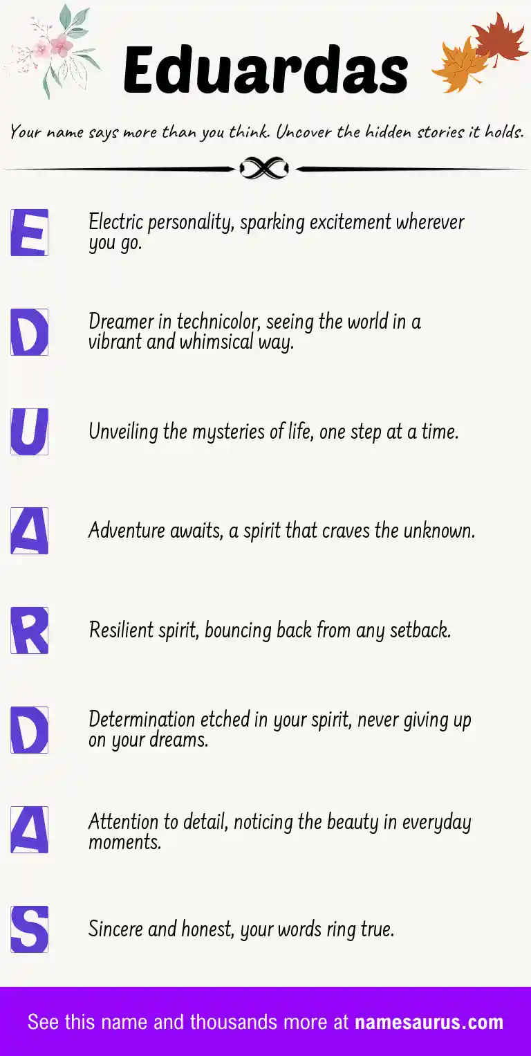 Acrostic poem about Eduardas.