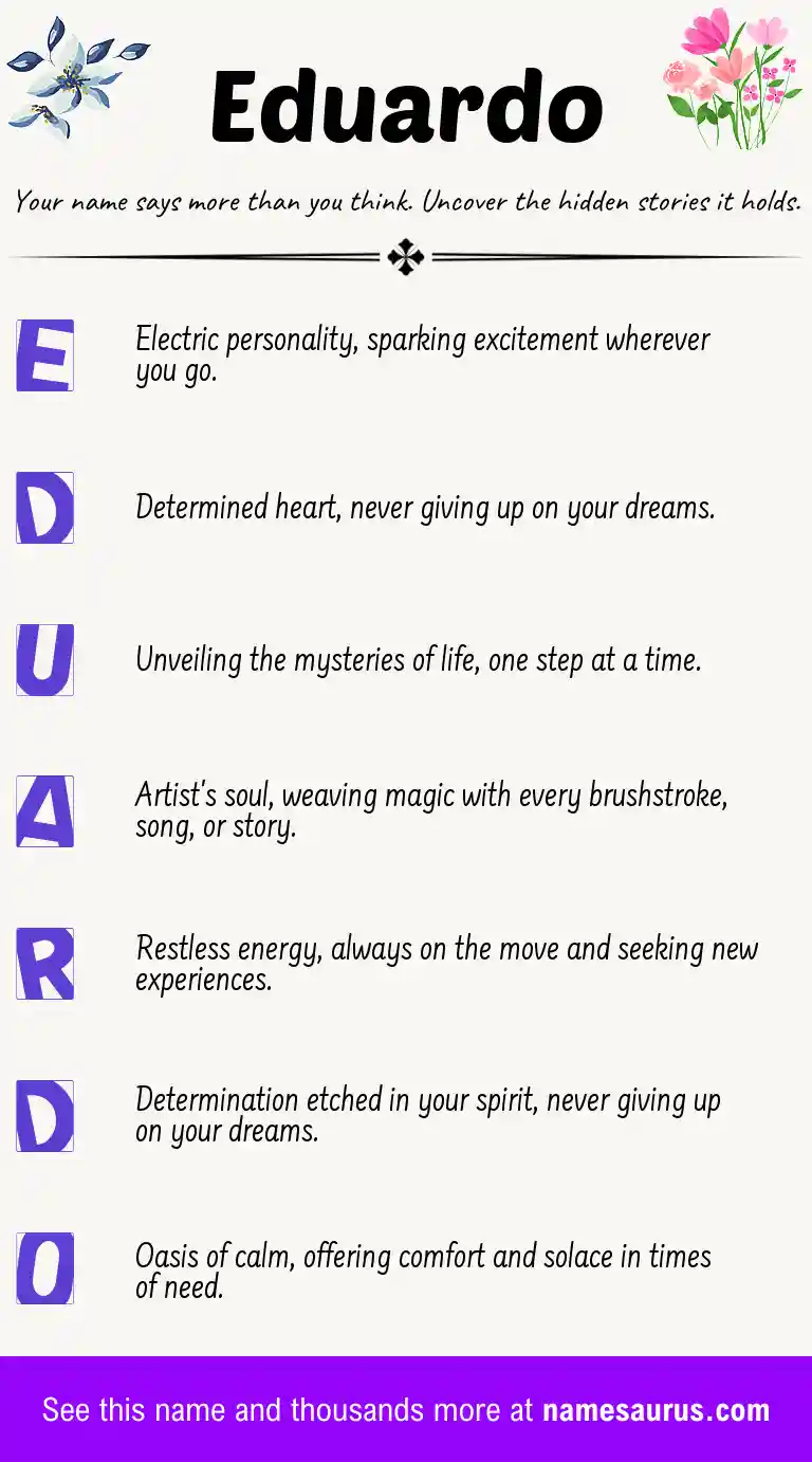 Acrostic poem about Eduardo.