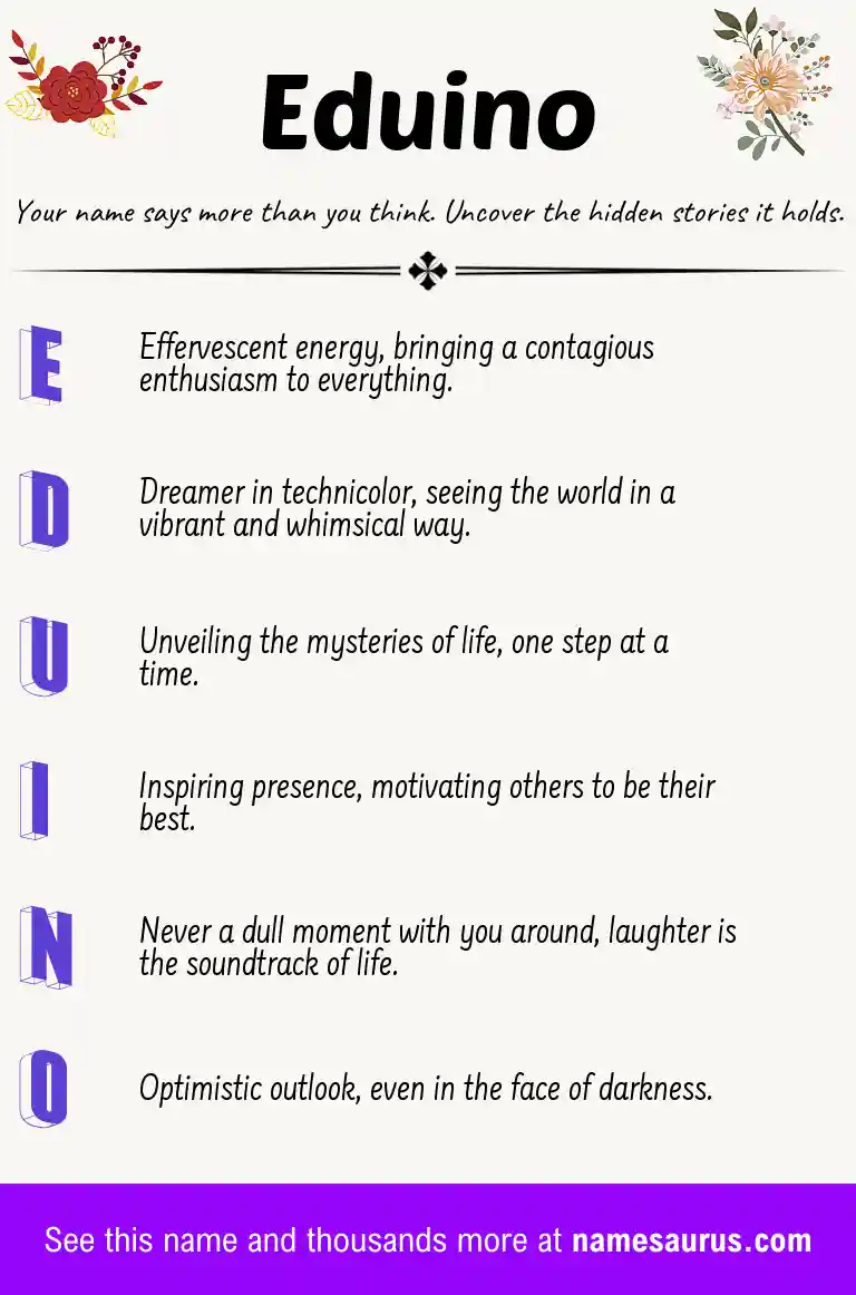 Acrostic poem about Eduino.