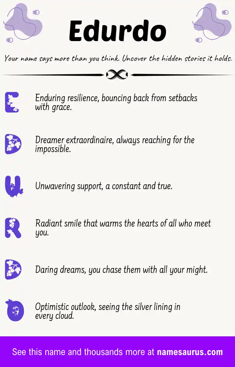 Acrostic poem about Edurdo.