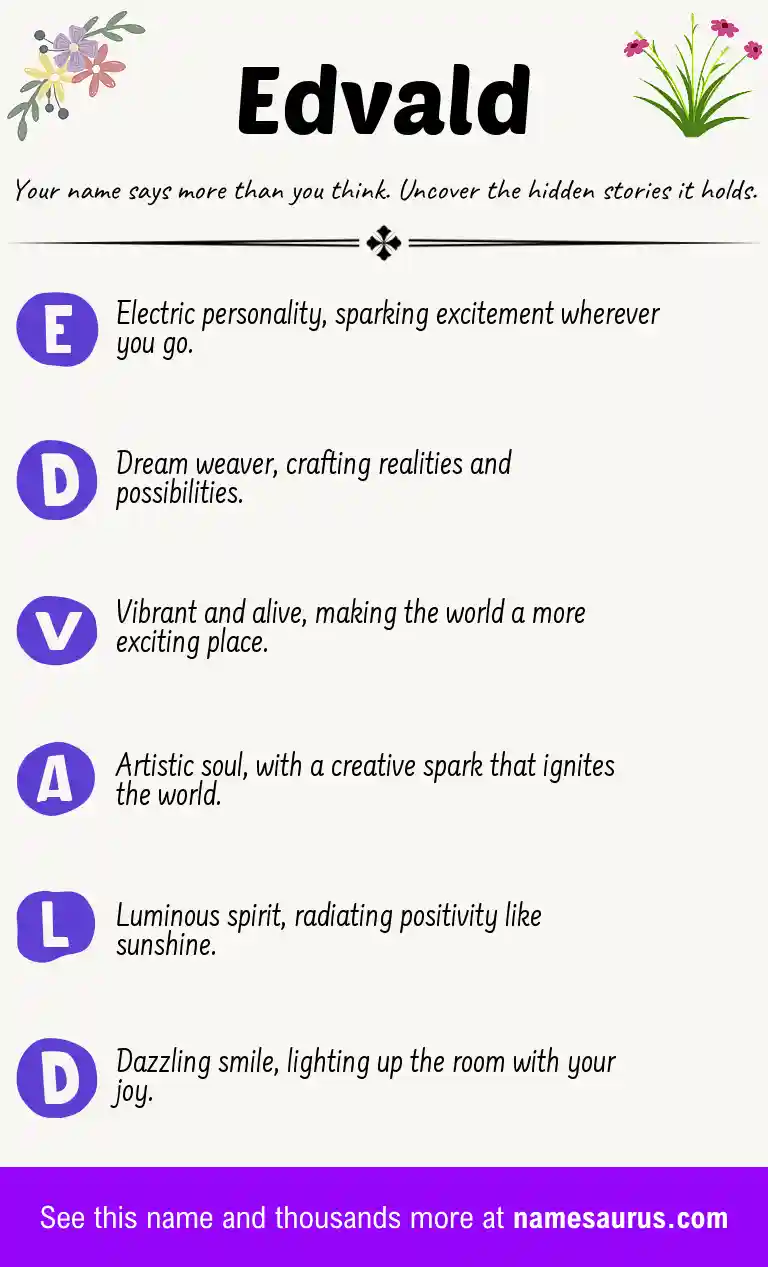 Acrostic poem about Edvald.