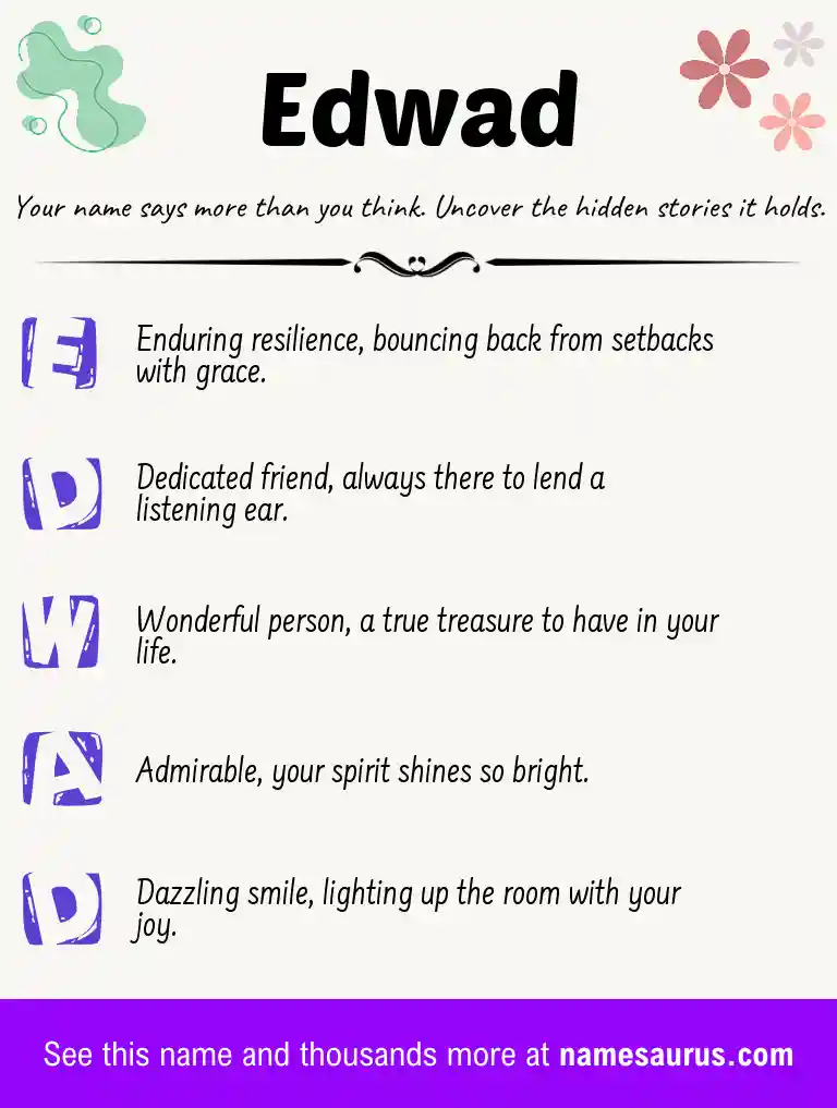 Acrostic poem about Edwad.