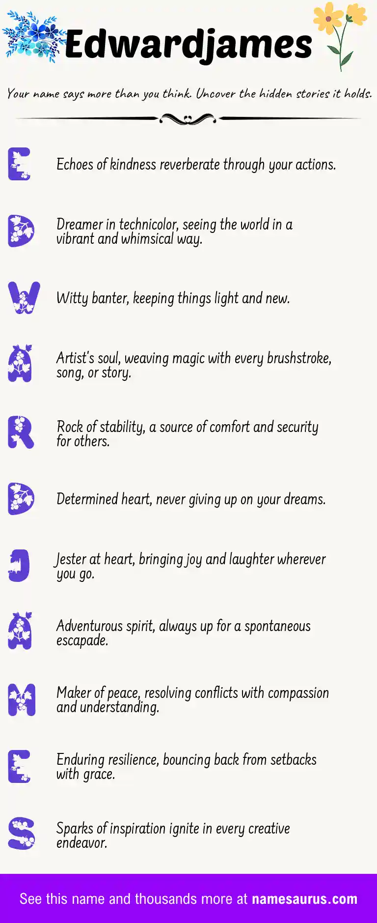 Acrostic poem about Edwardjames.