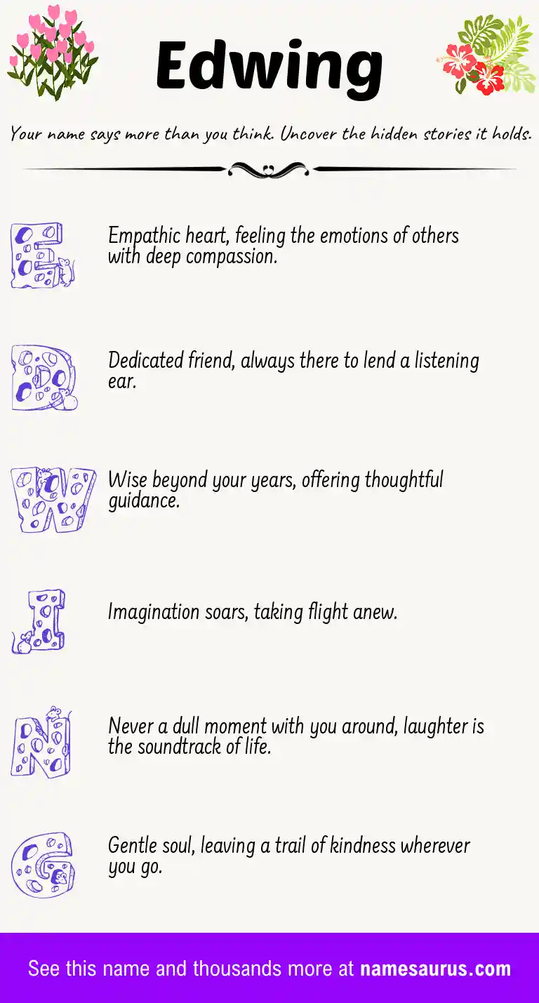 Acrostic poem about Edwing.