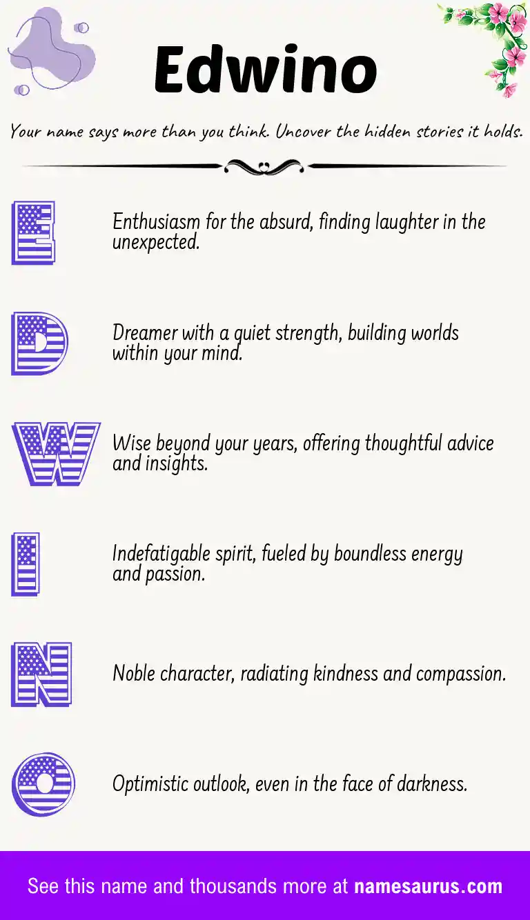 Acrostic poem about Edwino.