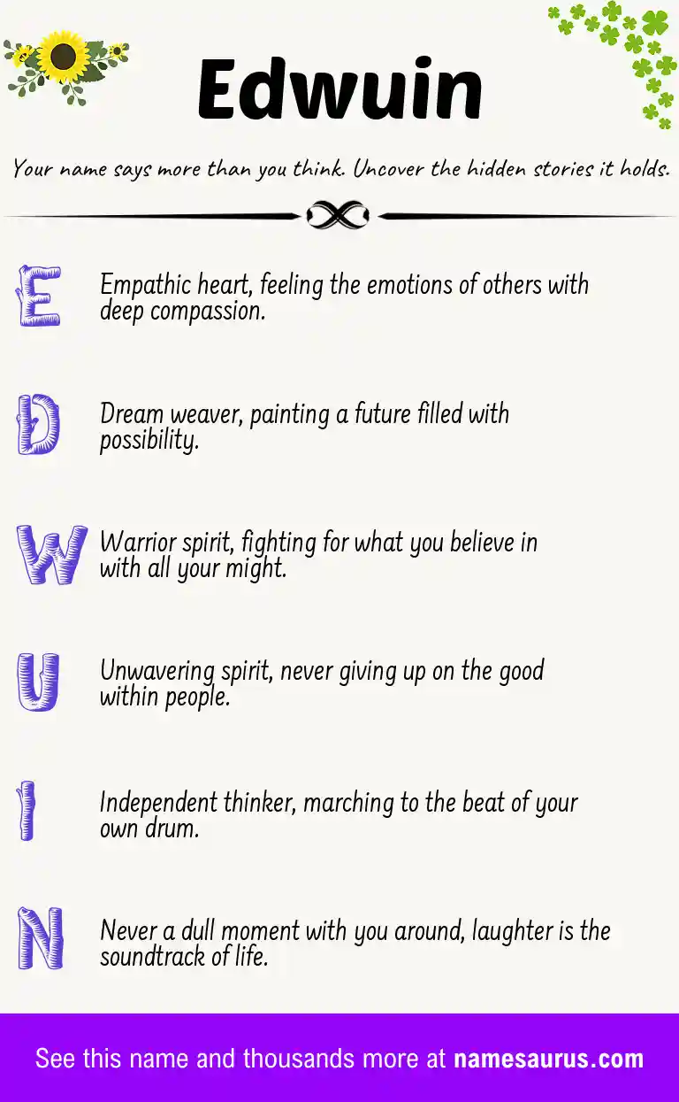 Acrostic poem about Edwuin.