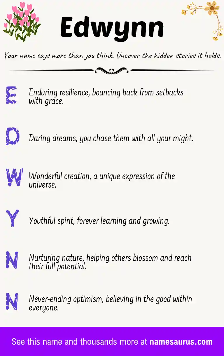 Acrostic poem about Edwynn.