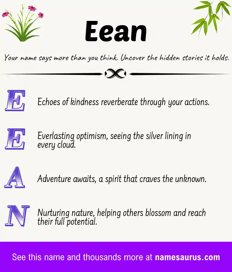 Acrostic poem about Eean.
