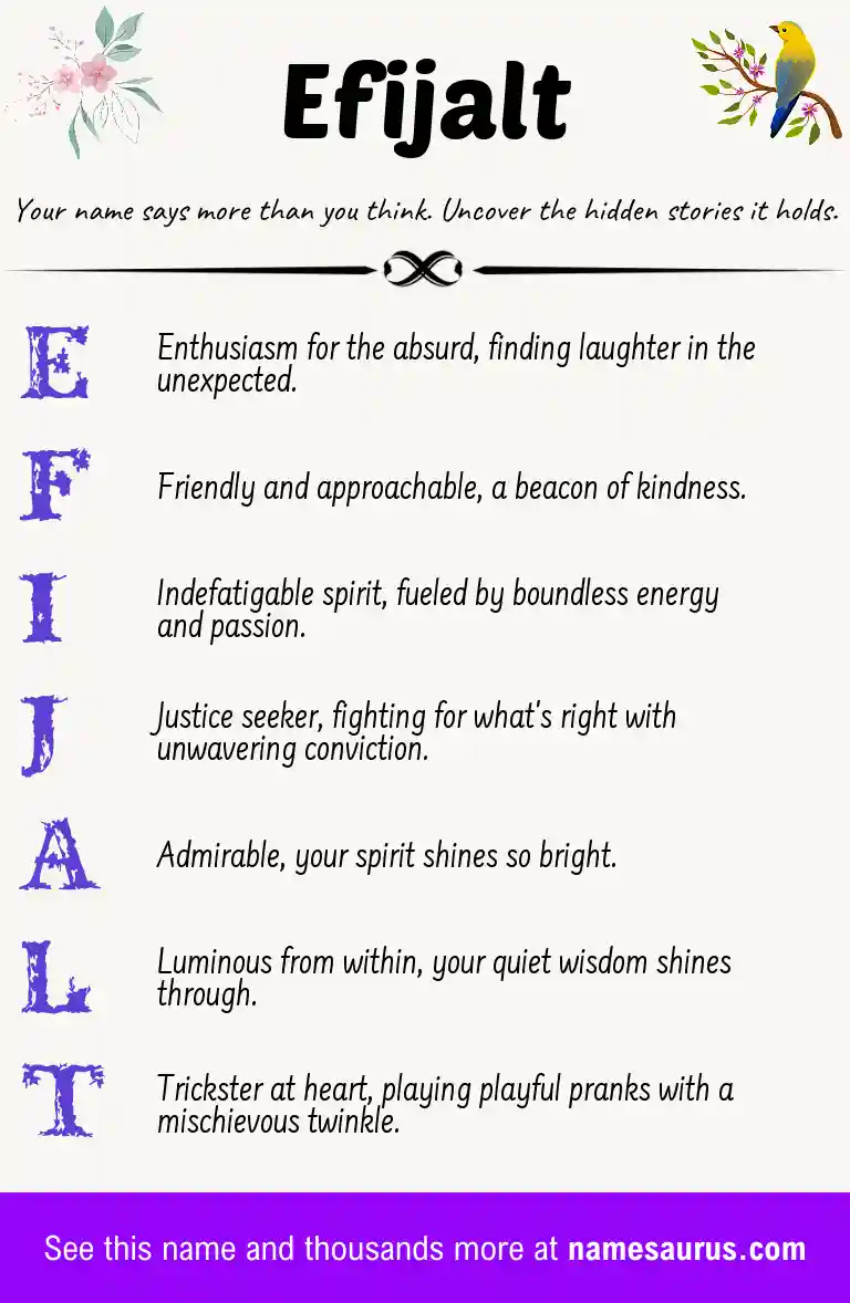 Acrostic poem about Efijalt.