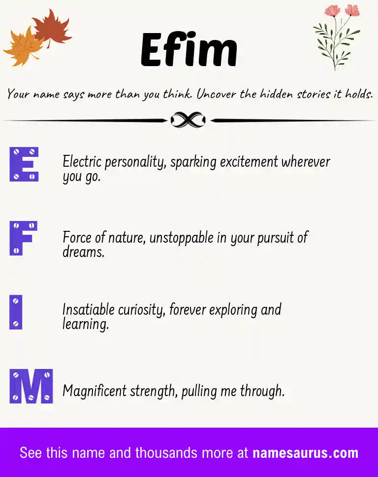 Acrostic poem about Efim.