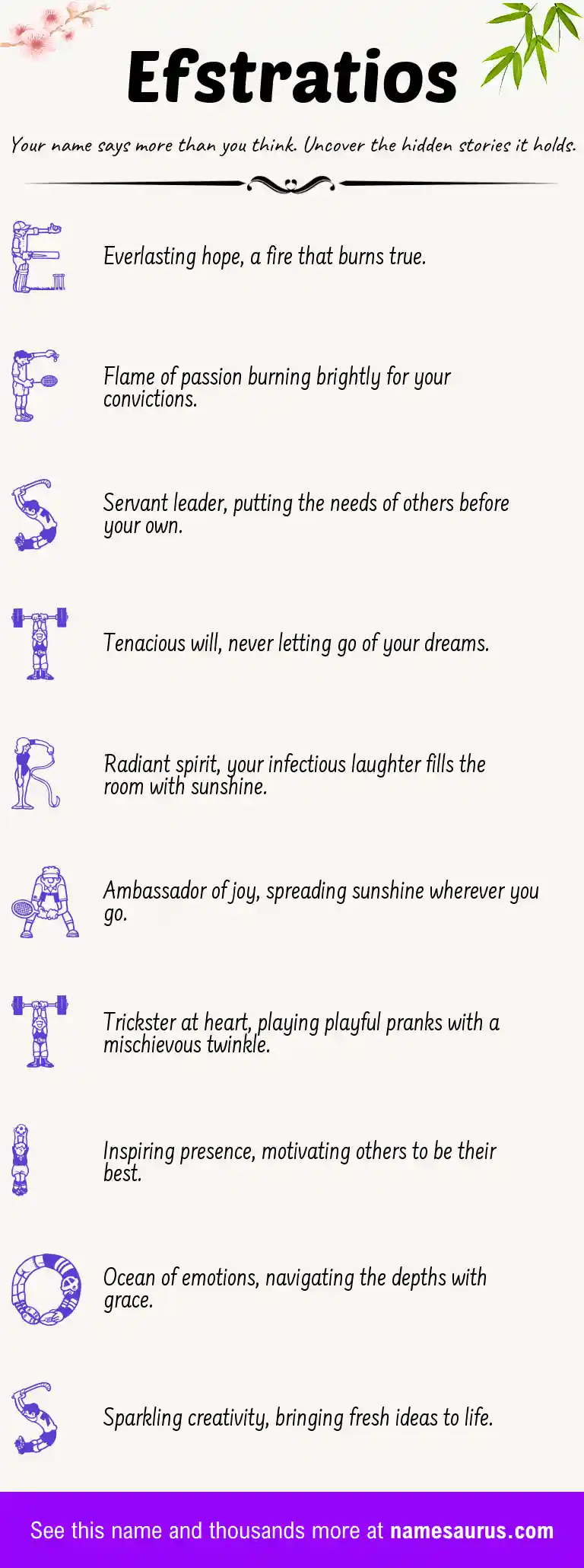 Acrostic poem about Efstratios.