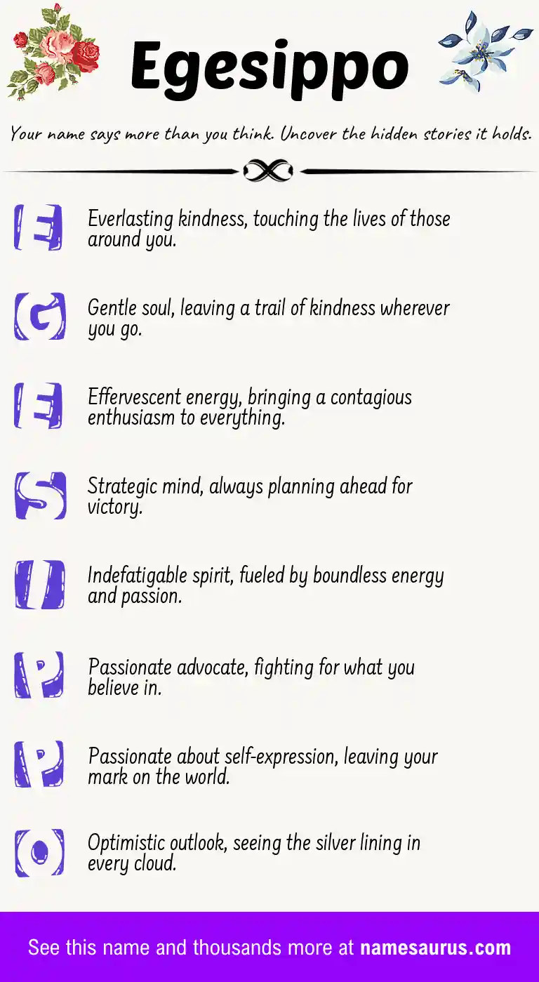 Acrostic poem about Egesippo.