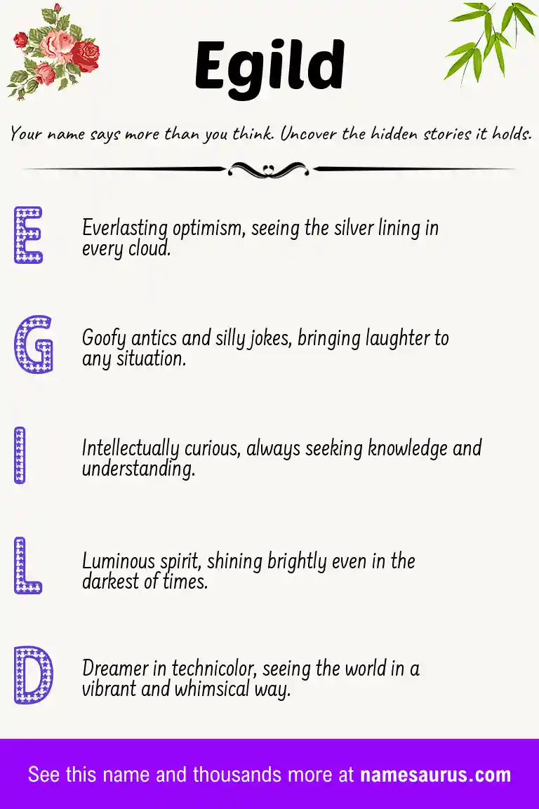 Acrostic poem about Egild.