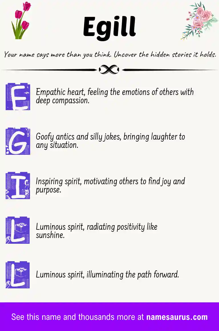 Acrostic poem about Egill.