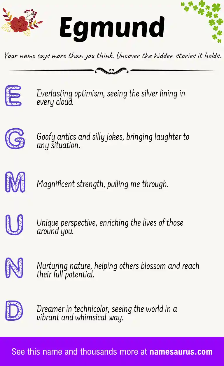 Acrostic poem about Egmund.