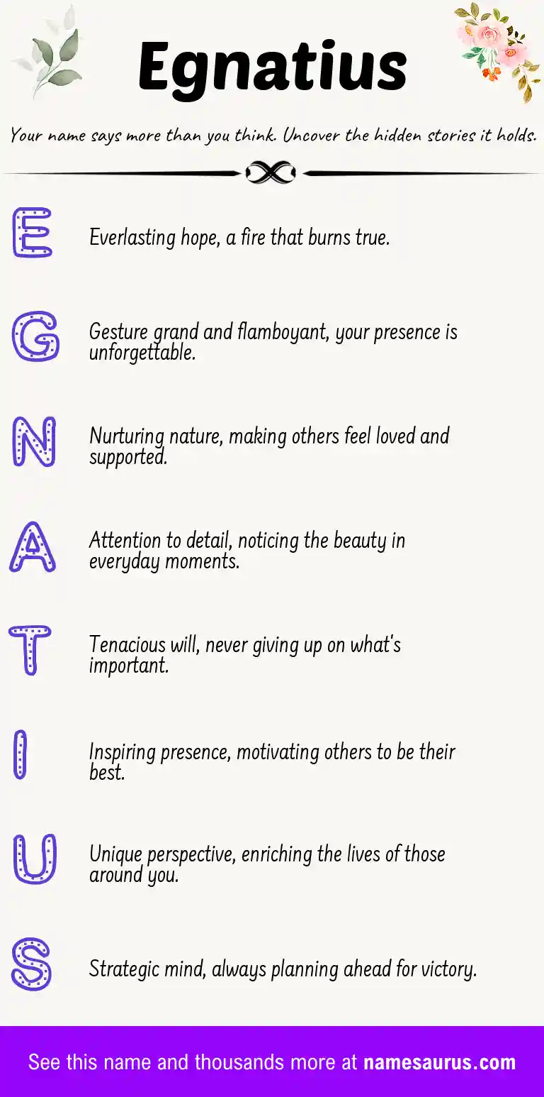 Acrostic poem about Egnatius.