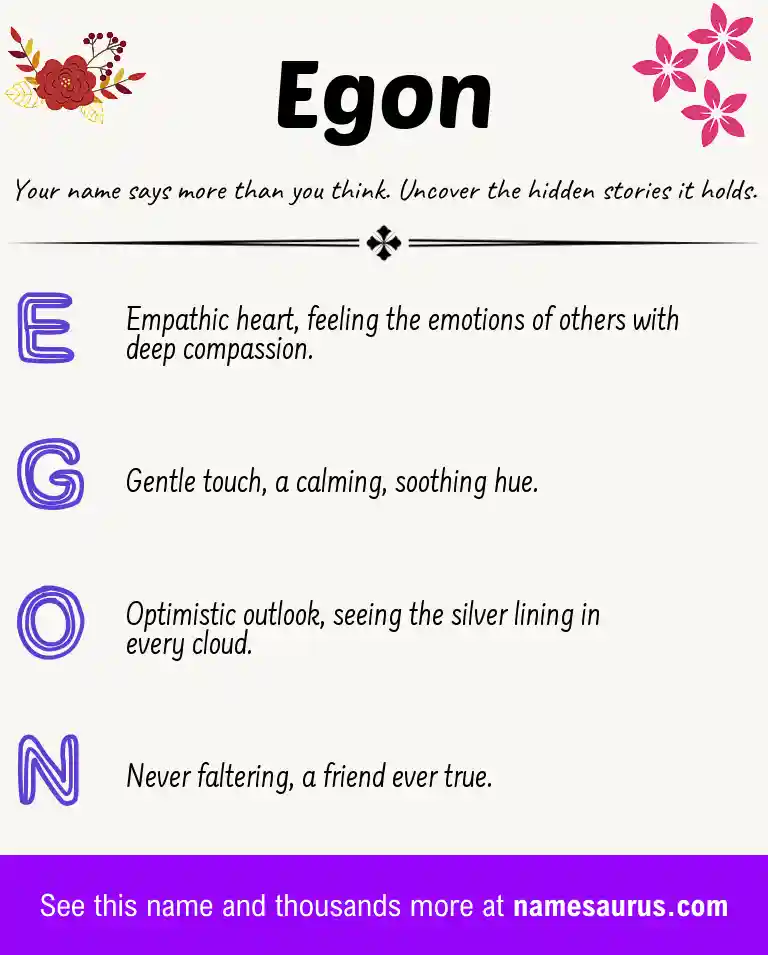 Acrostic poem about Egon.