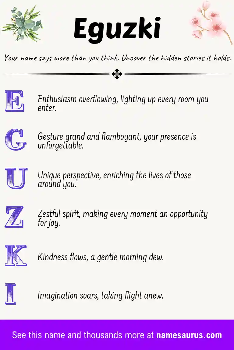 Acrostic poem about Eguzki.