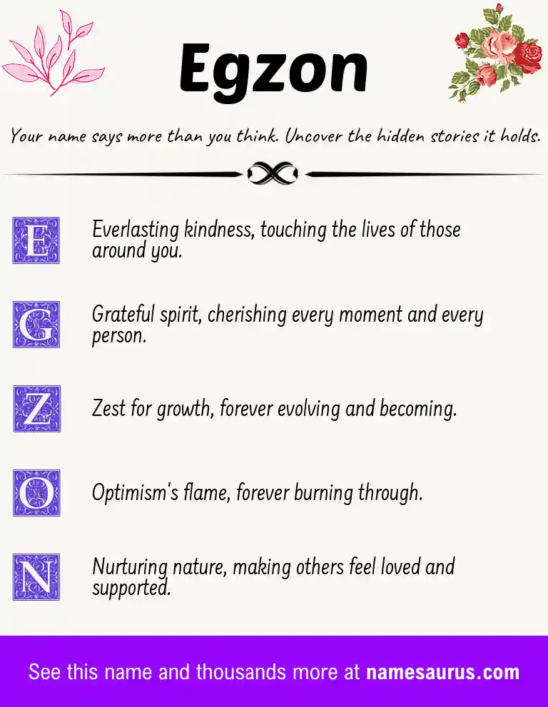 Acrostic poem about Egzon.