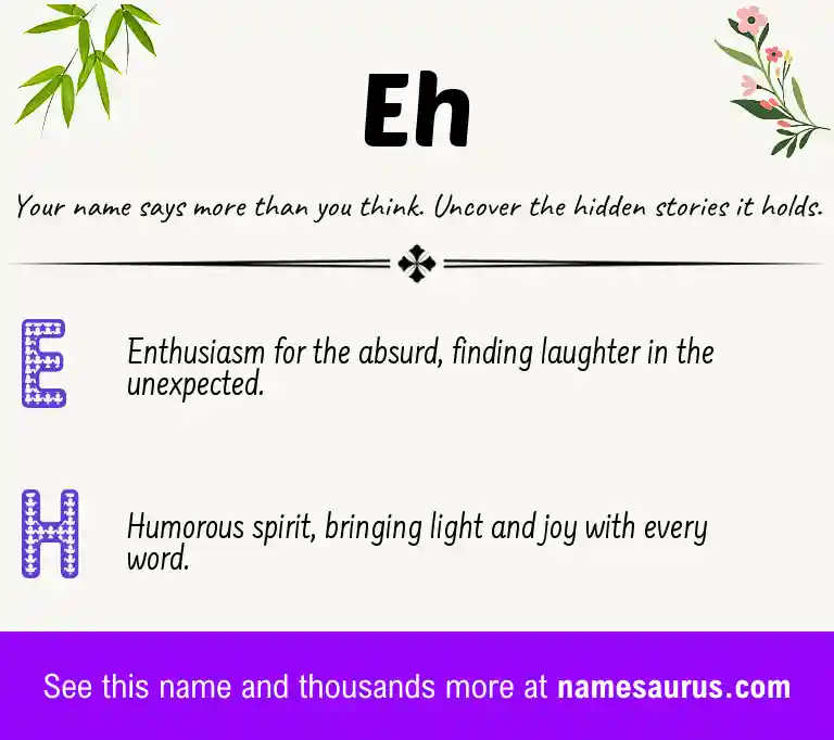 Acrostic poem about Eh.