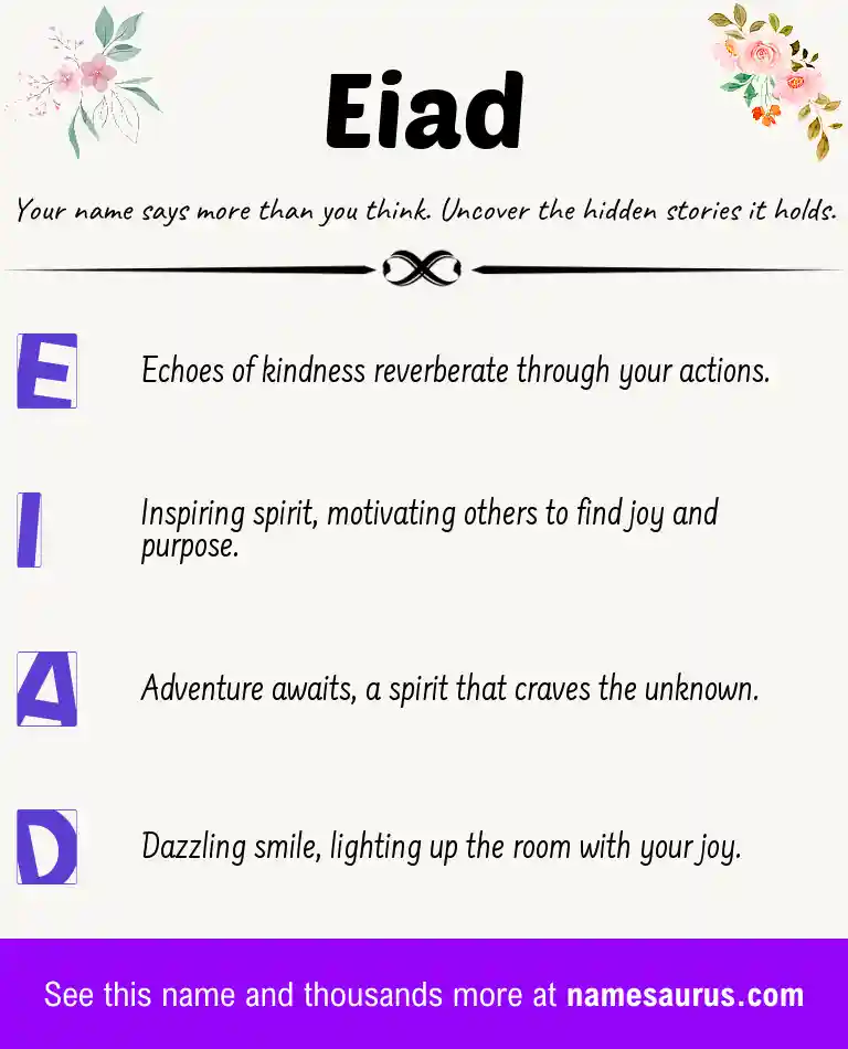 Acrostic poem about Eiad.