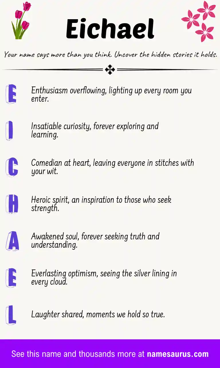 Acrostic poem about Eichael.