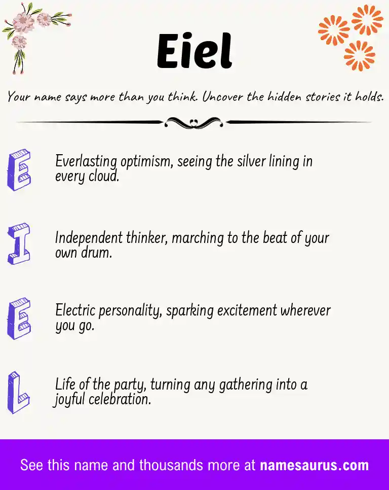 Acrostic poem about Eiel.