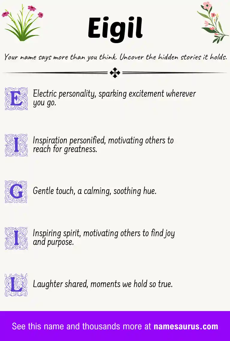 Acrostic poem about Eigil.