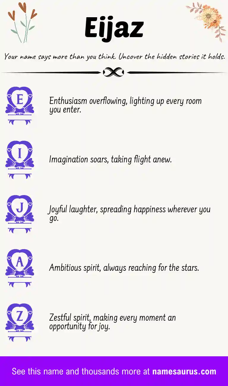 Acrostic poem about Eijaz.