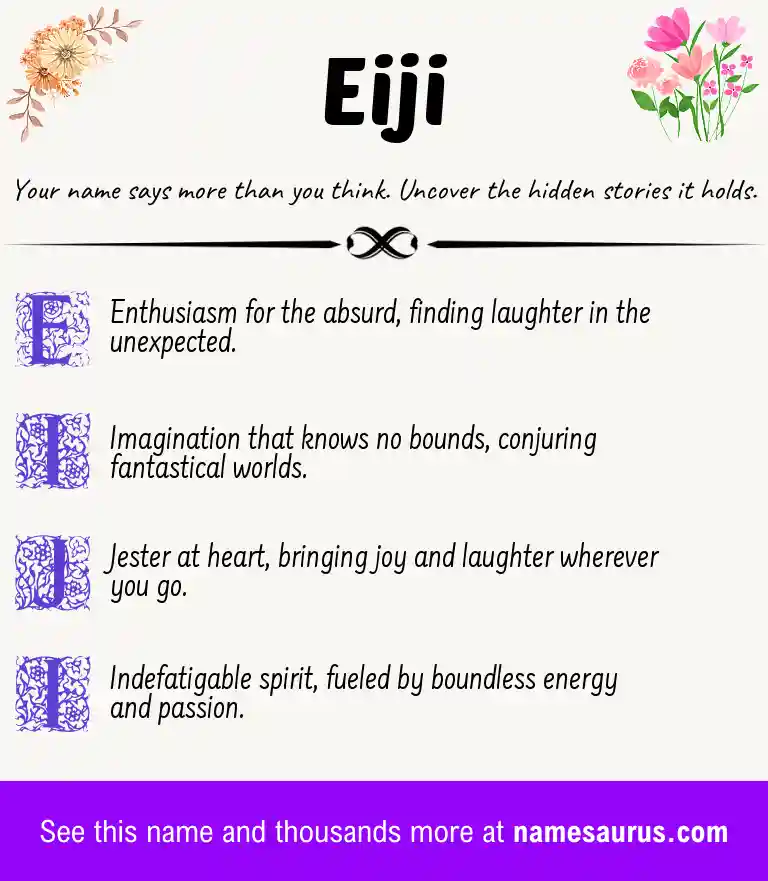 Acrostic poem about Eiji.