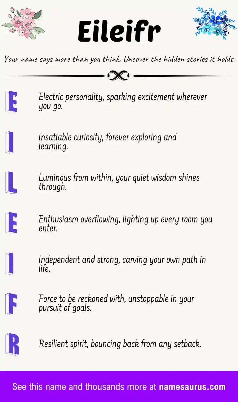 Acrostic poem about Eileifr.