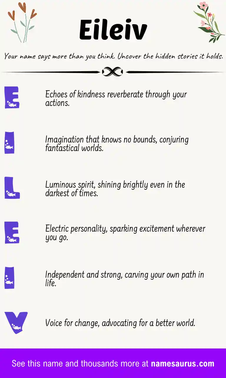 Acrostic poem about Eileiv.