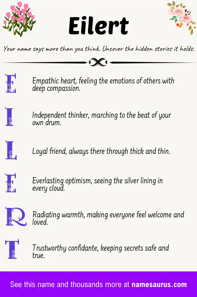 Acrostic poem about Eilert.
