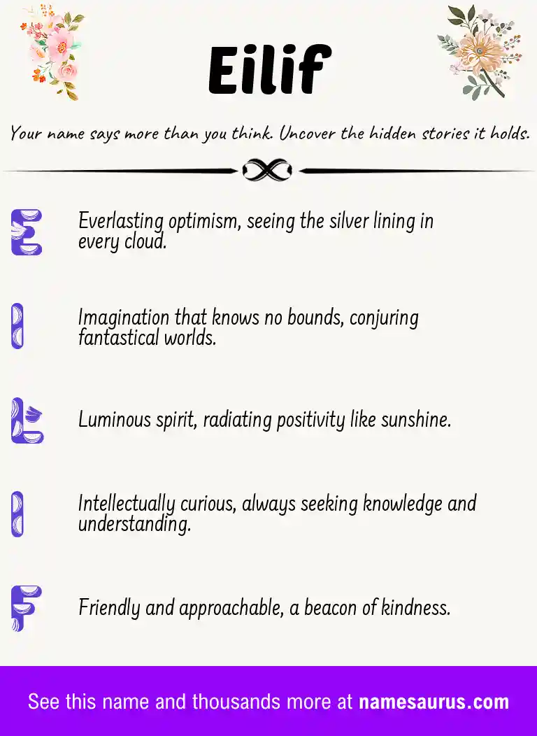 Acrostic poem about Eilif.