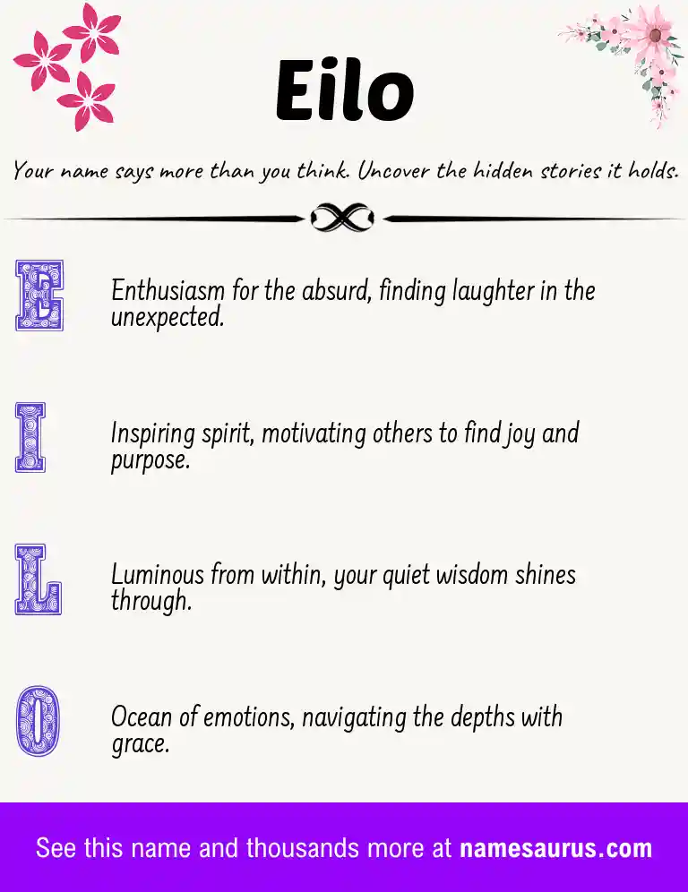 Acrostic poem about Eilo.