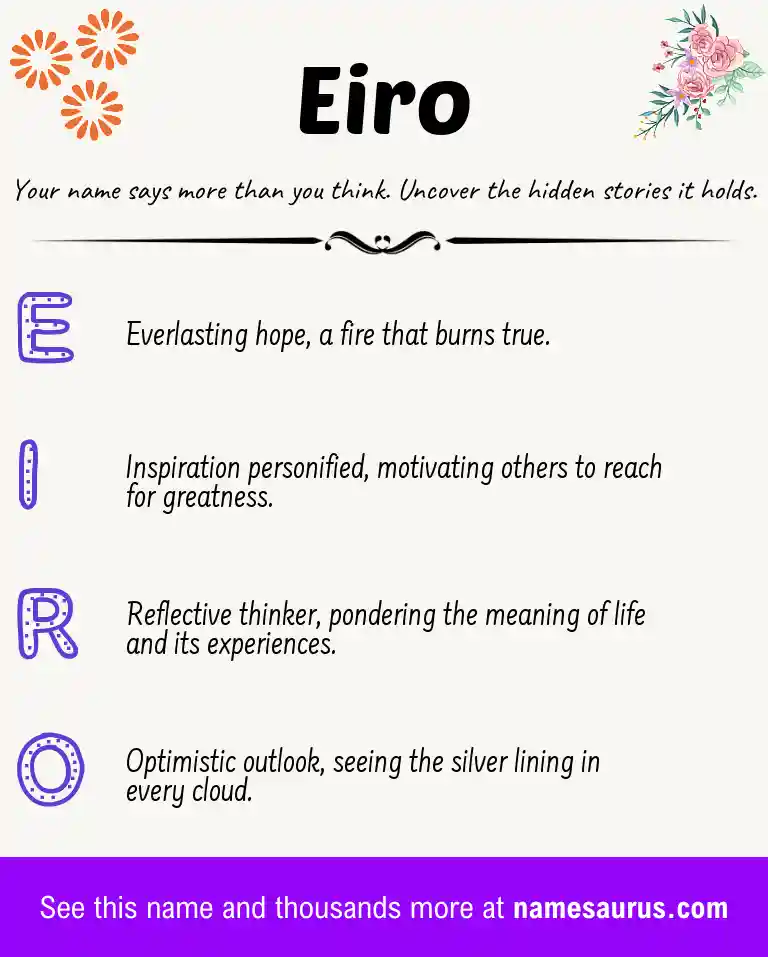 Acrostic poem about Eiro.
